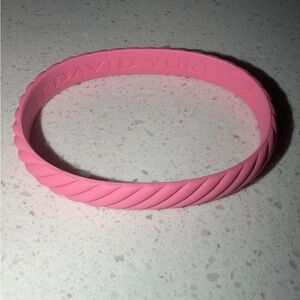 David Yurman Pink Cable-Twist Silicone Bracelet